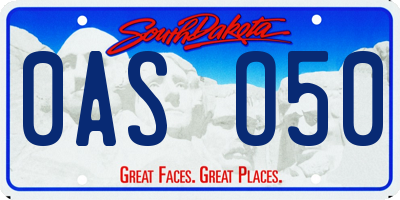 SD license plate 0ASO50