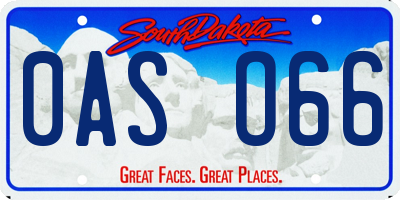 SD license plate 0ASO66