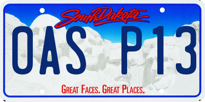 SD license plate 0ASP13