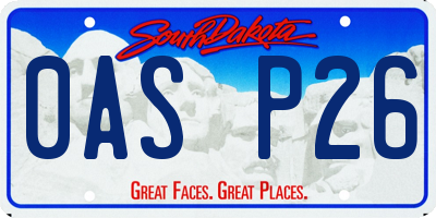 SD license plate 0ASP26