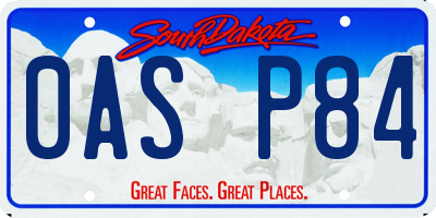 SD license plate 0ASP84