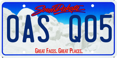 SD license plate 0ASQ05