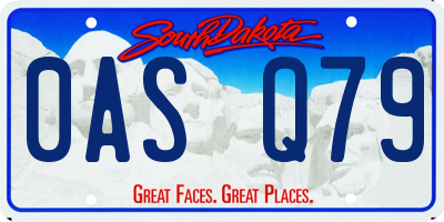 SD license plate 0ASQ79