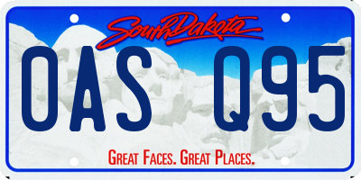 SD license plate 0ASQ95
