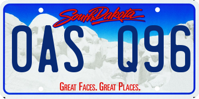 SD license plate 0ASQ96