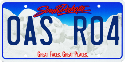 SD license plate 0ASR04