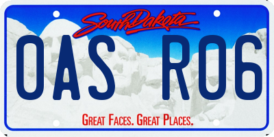 SD license plate 0ASR06