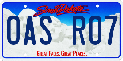 SD license plate 0ASR07