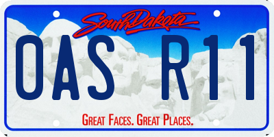SD license plate 0ASR11