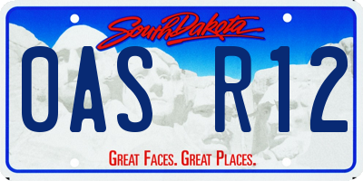 SD license plate 0ASR12