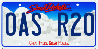 SD license plate 0ASR20