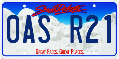 SD license plate 0ASR21
