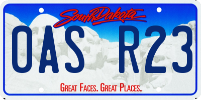 SD license plate 0ASR23