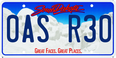 SD license plate 0ASR30