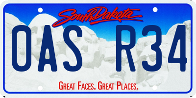 SD license plate 0ASR34