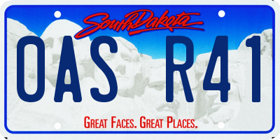 SD license plate 0ASR41