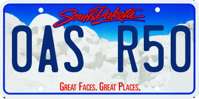 SD license plate 0ASR50