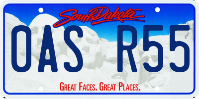 SD license plate 0ASR55