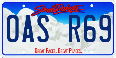 SD license plate 0ASR69
