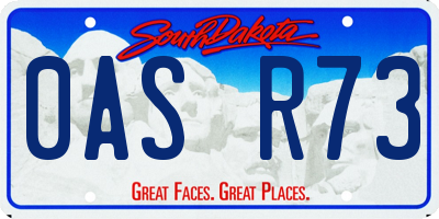 SD license plate 0ASR73