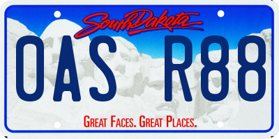 SD license plate 0ASR88