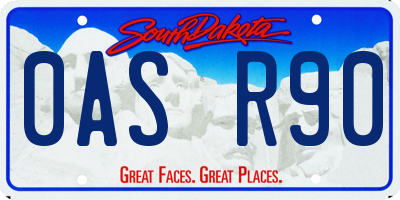 SD license plate 0ASR90