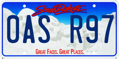SD license plate 0ASR97