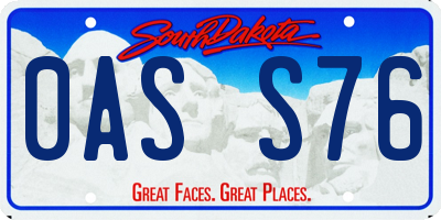 SD license plate 0ASS76