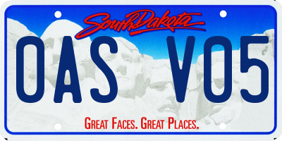 SD license plate 0ASV05