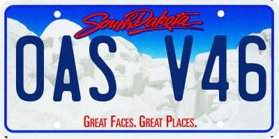 SD license plate 0ASV46