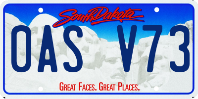 SD license plate 0ASV73