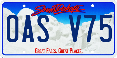 SD license plate 0ASV75