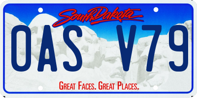 SD license plate 0ASV79