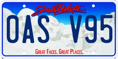 SD license plate 0ASV95