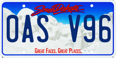 SD license plate 0ASV96