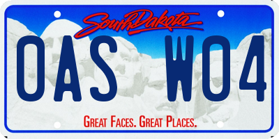 SD license plate 0ASW04