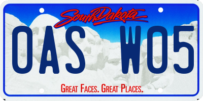 SD license plate 0ASW05