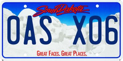SD license plate 0ASX06