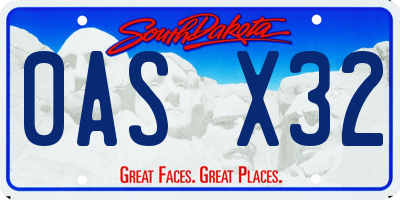 SD license plate 0ASX32