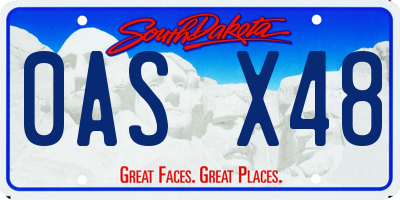 SD license plate 0ASX48
