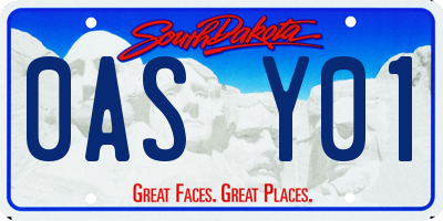 SD license plate 0ASY01