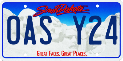SD license plate 0ASY24