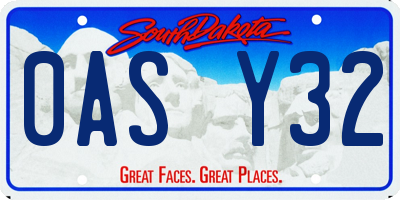 SD license plate 0ASY32