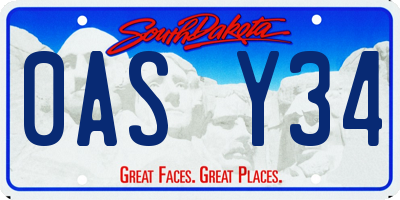 SD license plate 0ASY34