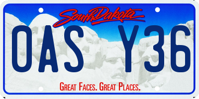 SD license plate 0ASY36