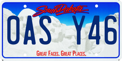 SD license plate 0ASY46