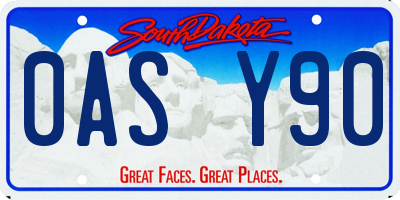 SD license plate 0ASY90