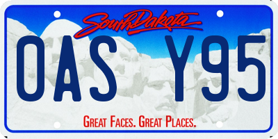 SD license plate 0ASY95