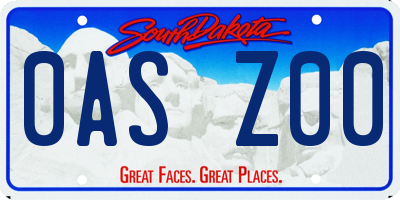 SD license plate 0ASZ00