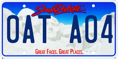 SD license plate 0ATA04